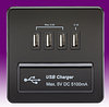 All Single with USB Sockets - Black product image