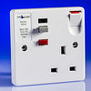 All Twin Switched Sockets - White RCD product image