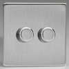 Stainless Steel Dimmers - Screwless Flatplate