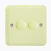 All 2 Gang Dimmers - White Chocolate product image