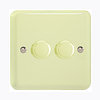 All 2 Gang Dimmers - White Chocolate product image
