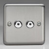 All 2 Gang Dimmers - Brushed Chrome product image