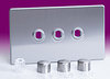 All 3 Gang Dimmers - Brushed Stainless Steel product image