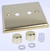 All 2 Gang Dimmers - Brass Victorian product image