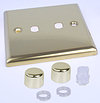 All 2 Gang Dimmers - Brass Victorian product image