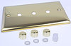 All 3 Gang Dimmers - Brass Victorian product image