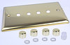 All 4 Gang Dimmers - Brass Victorian product image