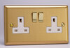 Product image for Classic Brushed Brass - White Inserts / Brass Rockers