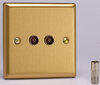 All & Socket TV and Satellite Sockets - Classic Brushed Brass product image
