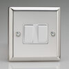 All 2 Gang  Intermediate Light Switches - Chrome product image