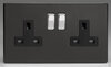 All Twin Switched Sockets - Piano Black product image
