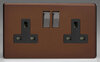 All Twin Switched Sockets - Mocha product image