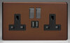 All Twin with USB Sockets - Mocha product image