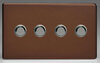 All 4 Gang Light Switches - Mocha product image