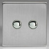 All 2 Gang Dimmers - Stainless Steel product image
