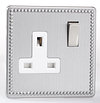 All Single Switched Sockets - Brushed Stainless Steel product image