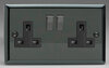 13A 2 Gang DP Switched Socket - Iridium