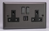 All Twin with USB Sockets - Graphite/Iridium product image