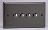 All 4 Gang Light Switches - Graphite product image