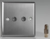 All Twin Aerial & Socket TV and Satellite Sockets - Brushed Steel product image
