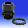 32mm Compression Gland LS0H + Locknut for Cable 13-21mm - Black (10 Pack)