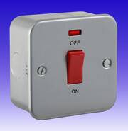 Knightsbridge - 45A DP Switch c/w Neon - Metalclad product image 2