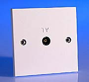 Telco White Tv Coaxial Sockets product image