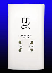 alfanar Dual Voltage Shaver Socket - White - 115v/230v product image