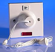 BG White Pull Cord Ceiling Switches  45 Amp product image