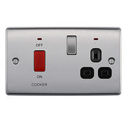 BG Nexus - Cooker Unit Switches - Brushed Steel product image