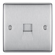 BG Nexus - Telephone & RJ45 Outlets - Brushed Steel product image