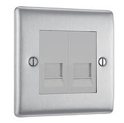 BG Nexus - Telephone & RJ45 Outlets - Brushed Steel product image 2