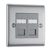 BG Nexus - Telephone & RJ45 Outlets - Brushed Steel product image 3