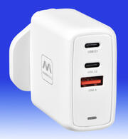 Fast Charge 67W USB-A + 2 USB-C Charger - White product image