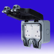 BG Storm 13 Amp 2 Gang DP Weatherproof Switched Socket - IP66 c/w  WiFi Repeater product image