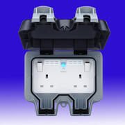 BG Storm 13 Amp 2 Gang DP Weatherproof Switched Socket - IP66 c/w  WiFi Repeater product image 3