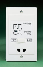 Crabtree Shaver Socket - White product image