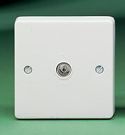 Crabtree TV Coaxial Sockets - White product image