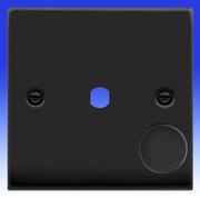 Click Deco - 1 Gang Dimmer Plate & Knob - Matt Black product image