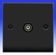 Click Deco - TV Coaxial Aerial Socket - Matt Black product image