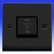 Click Deco - 3 Pole Fan Isolator Switch - Matt Black product image