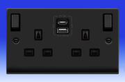 Click Deco - Twin USB Sockets - Matt Black product image 2