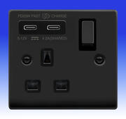 Click Deco - Twin USB Sockets - Matt Black product image 3