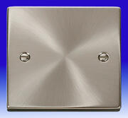 Click Deco - Blanks & Cable Outlet Plates - Satin Chrome product image