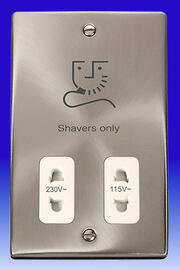 Click Deco - Shaver Socket - Satin Chrome product image 2