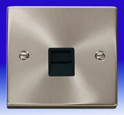 Click Deco - Telephone Sockets - Satin Chrome product image