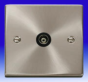 Click Deco - Tv Sockets - Satin Chrome product image