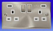 Click Deco - Twin USB Sockets - Satin Chrome product image 2