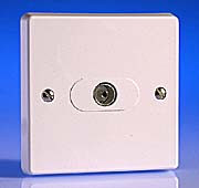 Contactum White Tv Coaxial Sockets product image