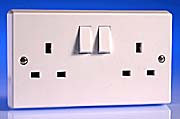 Contactum White 13 Amp Switched Sockets product image